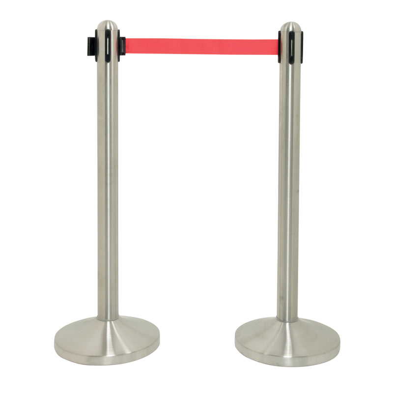 Load image into Gallery viewer, Securit Barriers Systems - Retractable - Stainless steel 101x51x51cm
