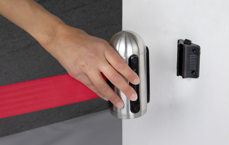 Load image into Gallery viewer, Securit Barriers Systems - Wall Mounting - Stainless steel 14,3x7,5x7,5cm - Pack of 5 - in use
