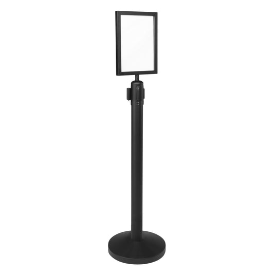 Securit Barriers Systems - Retractable Sign - Black 47x24,2x8,8 cm - Pack of 10
