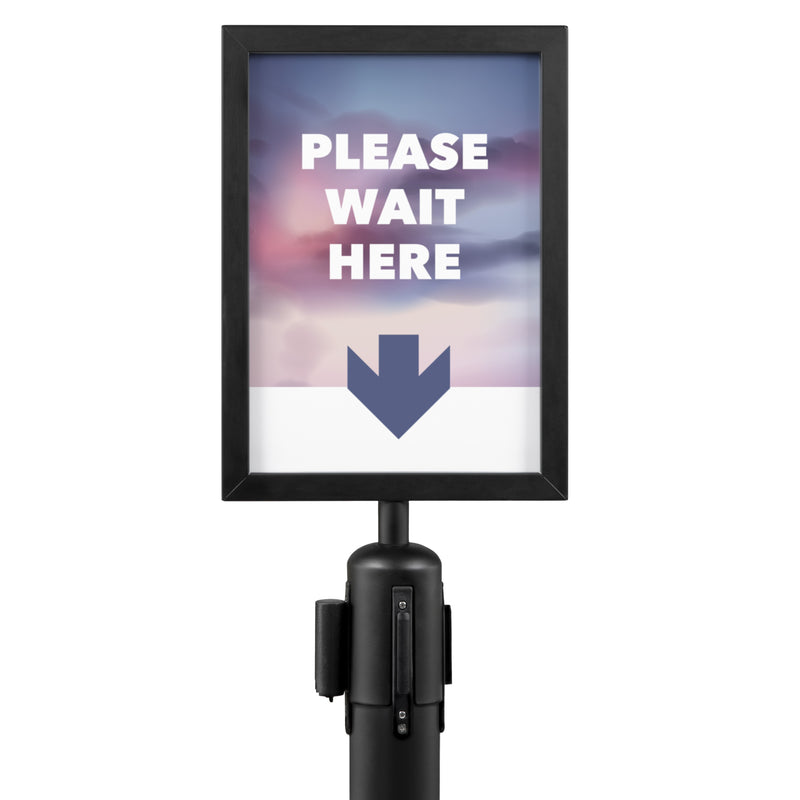 Load image into Gallery viewer, Securit Barriers Systems - Retractable Sign - Black 47x24,2x8,8 cm - Pack of 10

