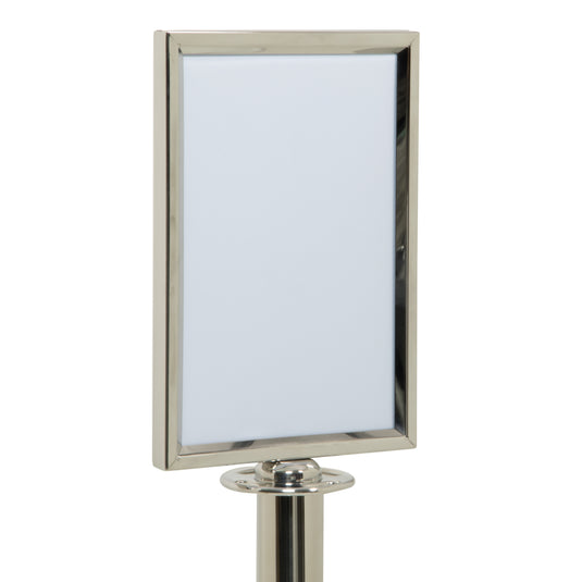 Securit Barriers Systems - Classic Sign - Chrome 34,3x21,5x2,1cm - Pack of 5