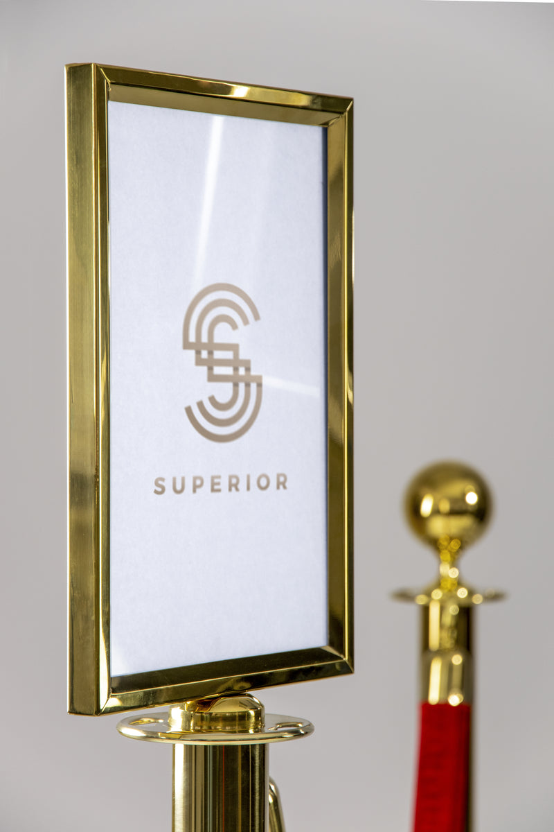 Load image into Gallery viewer, Securit Barriers Systems - Classic Sign - Gold 34,3x21,5x2,1cm - Pack of 5
