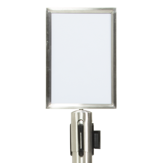 Securit Barriers Systems - Retractable Sign - Chrome 45,3x21,8x6,7cm - Pack of 10