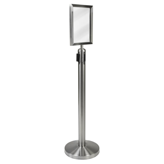 Securit Barriers Systems - Retractable Sign - Chrome 45,3x21,8x6,7cm - Pack of 10