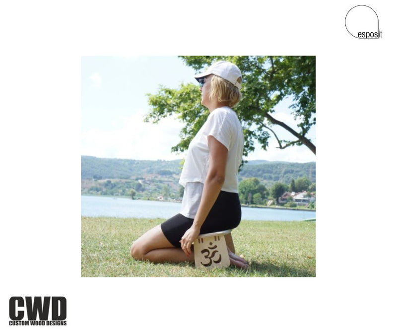 Load image into Gallery viewer, Raja Meditation Stool - Custom Wood Designs
