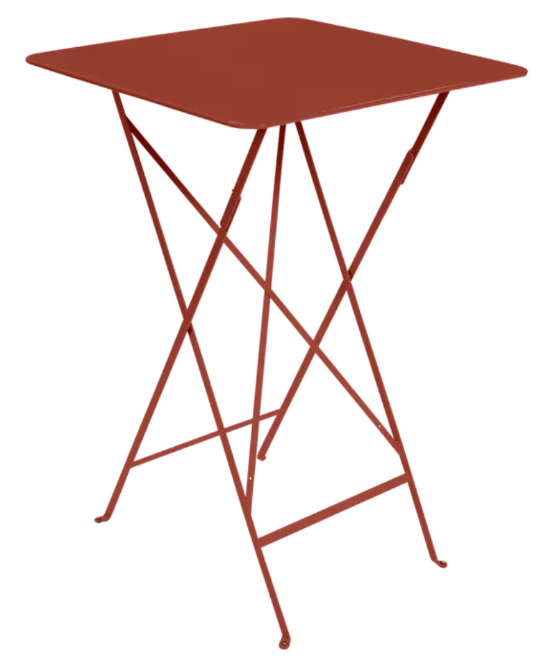 Load image into Gallery viewer, Red Ochre Fermob Bistro high table, 71x71 cm, foldable steel outdoor bar table for contract and outdoor use.
