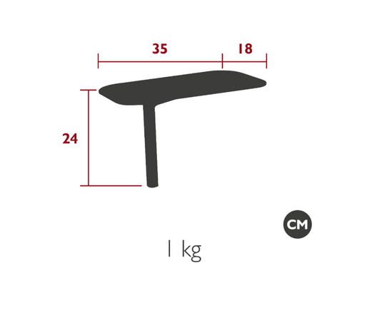 Fermob Rivage outdoor metal pivoting shelf with slatted design, mounted on a wall for outdoor furniture and accessories.