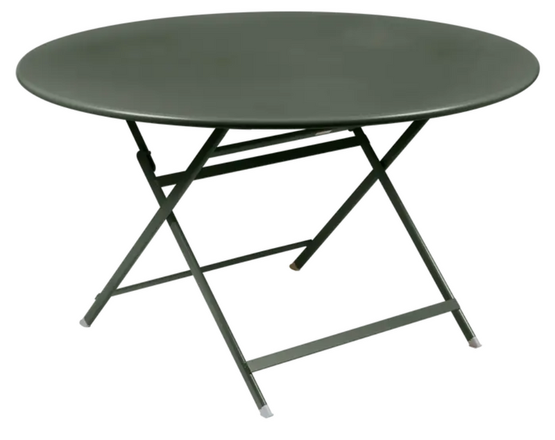 Load image into Gallery viewer, Fermob Caractère foldable metal table, 128 cm diameter, eight-seater with a modern design and sturdy metal frame.
