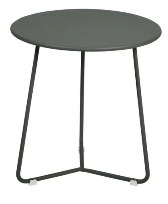 Fermob small rosemary cocotte occasional table with a round top, 34cm diameter, ideal for versatile home decor.