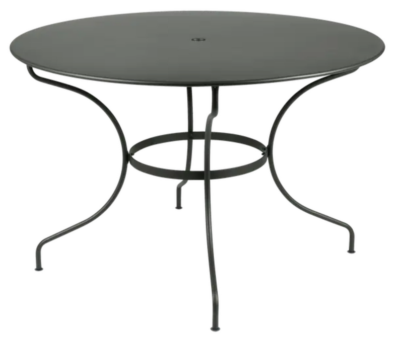 Load image into Gallery viewer, Fermob OPÉRA+ outdoor metal table with a 117 cm diameter, six-seater design, suitable for patio or garden use.
