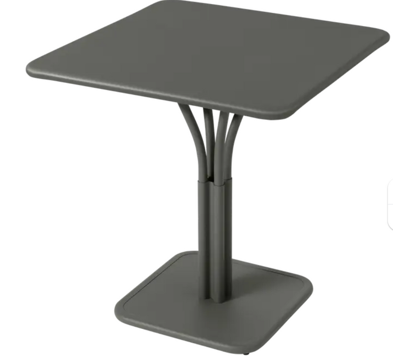 Load image into Gallery viewer, Fermob Luxembourg metal table with 71x71 inch solid aluminum top, suitable for outdoor dining or restaurant settings.
