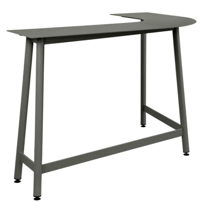 Load image into Gallery viewer, Fermob Bolder Corner Counter bar stool, outdoor metal furniture with a rosemary green finish, designed for garden or patio seating.
