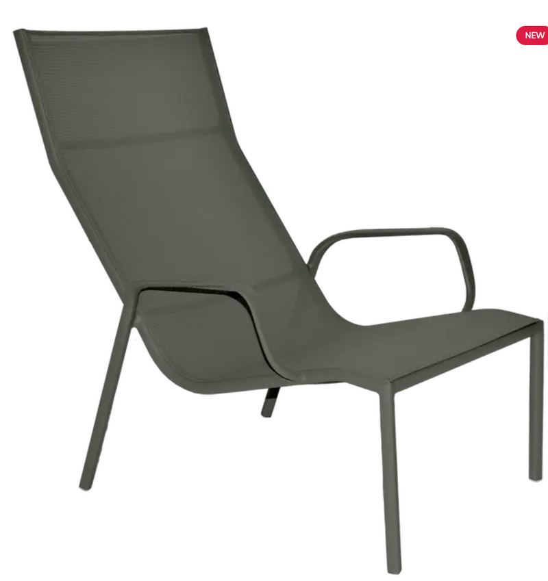 Load image into Gallery viewer, Fermob Cadiz Lounge Armchair with a woven seat and armrests, stylish outdoor furniture perfect for relaxing in a garden or patio.
