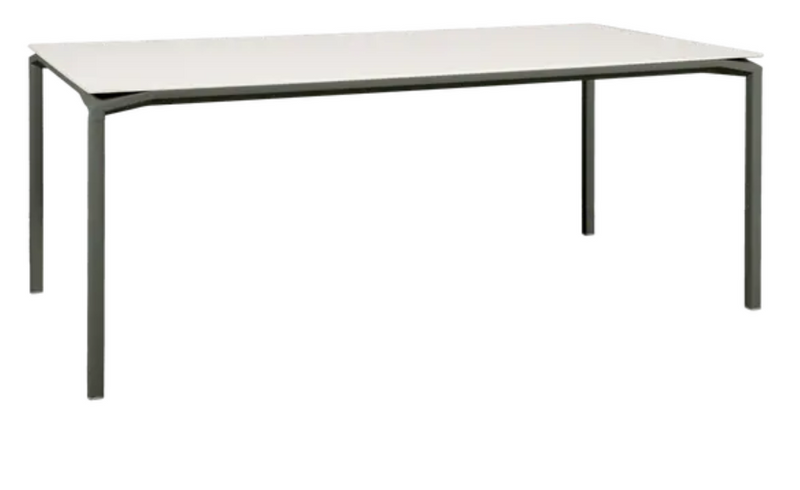 Load image into Gallery viewer, Fermob Calvi Aeris mineral dining table, 195x95 cm, eight-seater with sleek tabletop and sturdy legs for outdoor dining.
