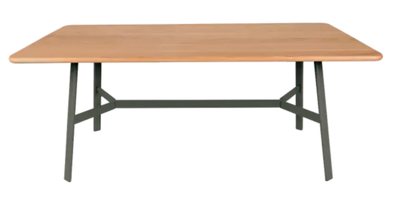 Load image into Gallery viewer, Fermob SO'O oak dining table, 180x90 cm, with six seats, showcasing natural oak wood and sturdy construction.
