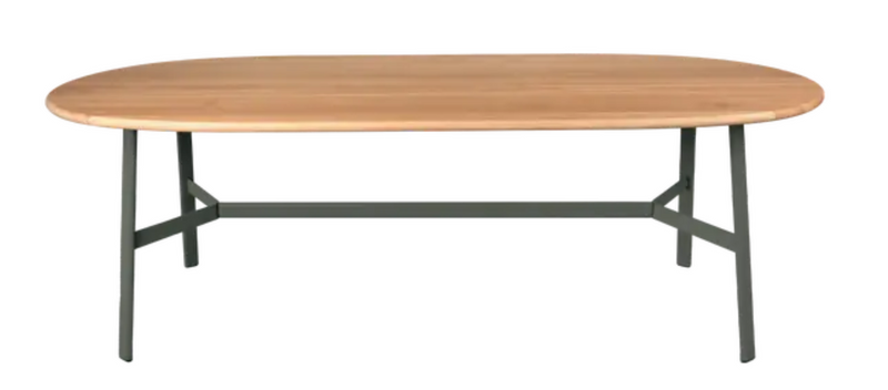 Load image into Gallery viewer, Fermob SO'O Oval 220 x 95 cm oak dining table with 8 seats, solid wood tabletop and sturdy legs for stylish dining room decor
