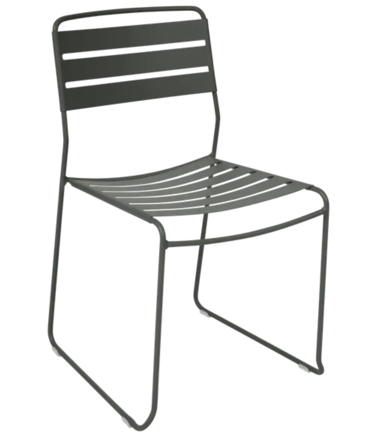 Load image into Gallery viewer, Fermob Surprising outdoor chair in rosemary color, featuring a modern design suitable for restaurant or patio outdoor seating.
