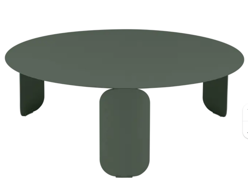 Load image into Gallery viewer, Fermob Bebop Low Table Ø80cm in anthracite, round outdoor coffee table with sleek modern design.
