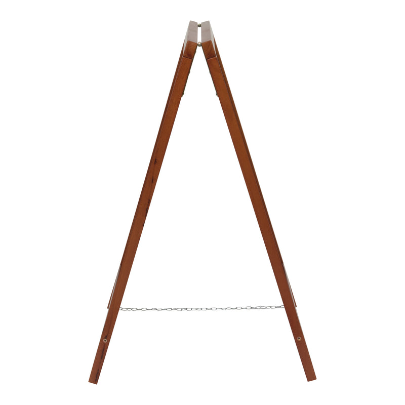 Load image into Gallery viewer, Securit Chalkboard Set - Deluxe Small Rubberwood Pavement Board in Mahogany 85 cm - Board + Waterproof Markers + Cleaner
