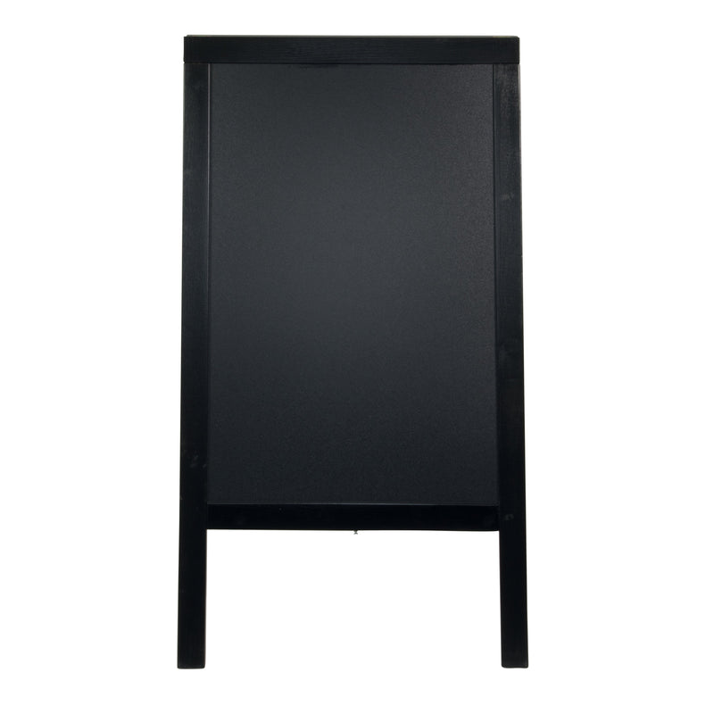 Load image into Gallery viewer, Securit Lit Pavement Sign Set - Woody Large Pinewood Pavement Board in Black 120 cm - Board + LED Lamp + Wind Stopper + Markers
