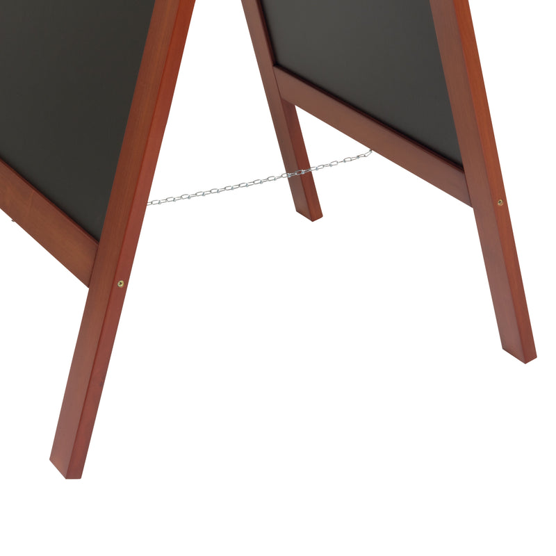 Load image into Gallery viewer, Securit Chalkboard Set - Deluxe Large Rubberwood Pavement Board in Mahogany 135 cm - Board + Waterproof Markers + Cleaner
