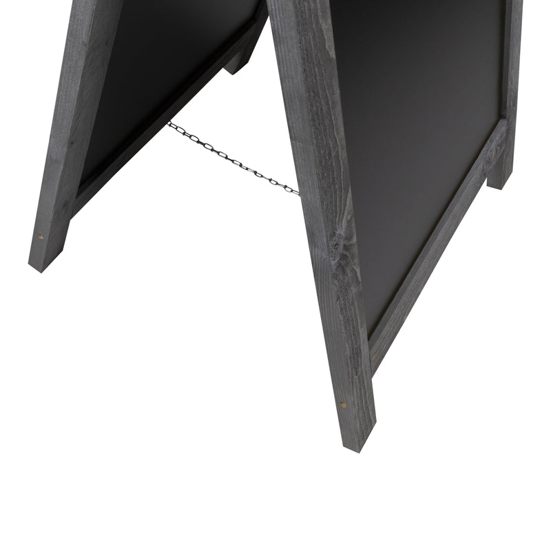 Load image into Gallery viewer, Securit Chalkboard Set - Nature Large Beechwood Pavement Board Nature Grey 135 cm - Board + Waterproof Markers + Cleaner

