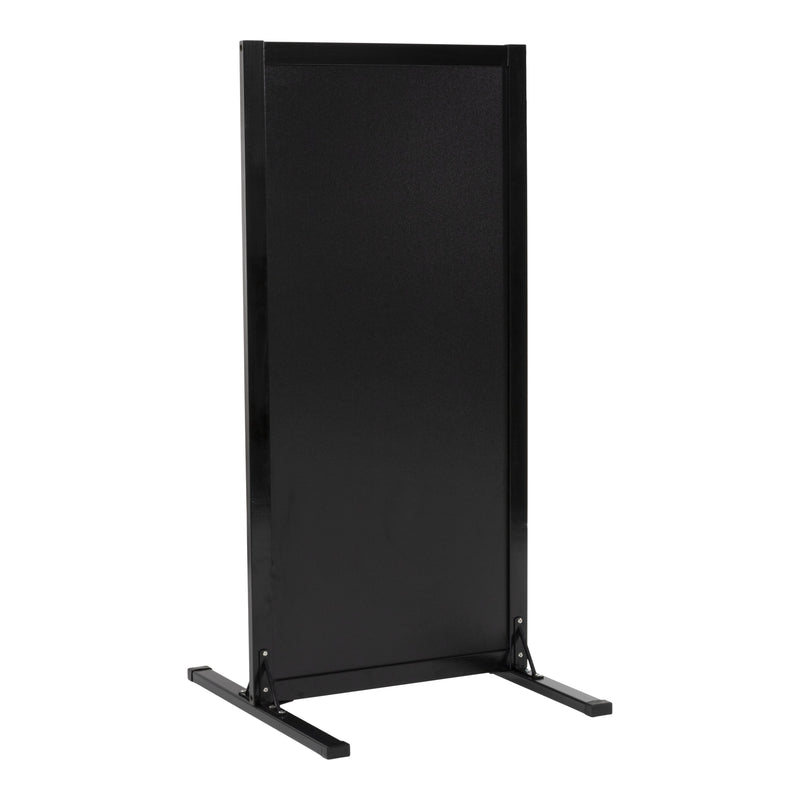 Load image into Gallery viewer, Securit Chalkboard Set - Woody Large Pavement Stand in Black 120 cm - Board + Waterproof Markers + Cleaner
