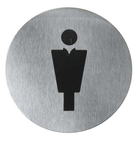 Securit Accessories - Door Signs - Stainless steel 10x10x1,2cm - Pack of 6