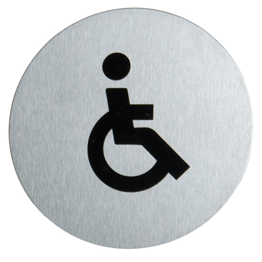Securit Accessories - Door Signs - Stainless steel 10x10x1,2cm - Pack of 6