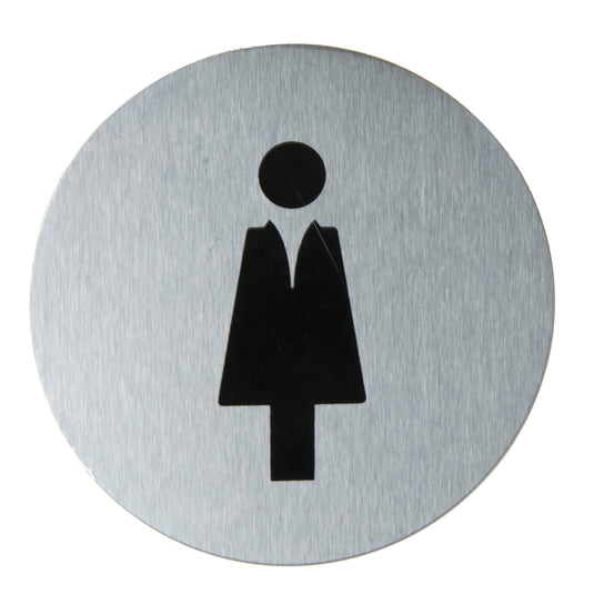 Securit Accessories - Door Signs - Stainless steel 10x10x1,2cm - Pack of 6