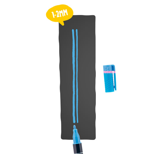 Securit Chalkmarkers - Loose - Blue 14x1x1,5cm - Pack of 12