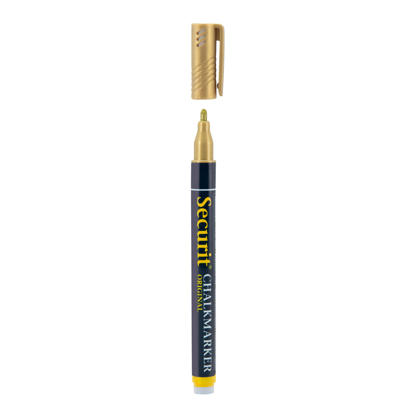 Load image into Gallery viewer, Securit Chalkmarkers - Loose - Gold 14x1x1,5cm - Pack of 12
