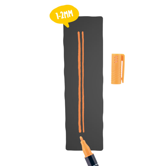 Securit Chalkmarkers - Loose - Orange 14x1x1,5cm - Pack of 12