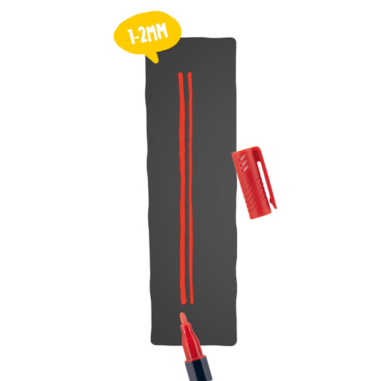Securit Chalkmarkers - Loose - Red 14x1x1,5cm - Pack of 12