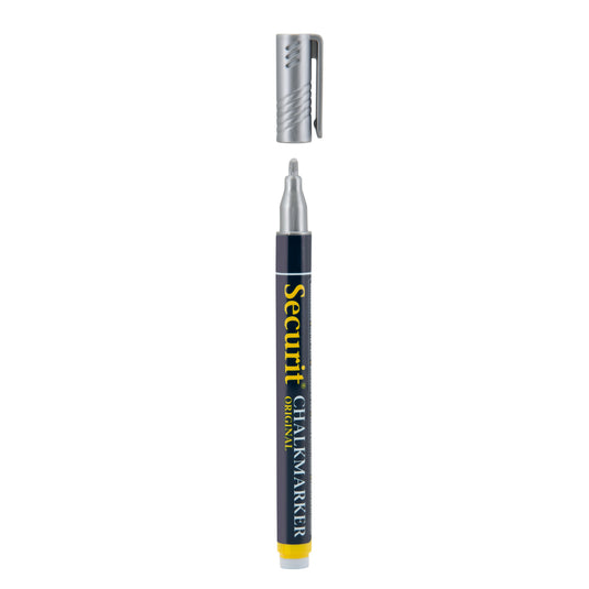 Securit Chalkmarkers - Loose - Silver 14x1x1,5cm - Pack of 12