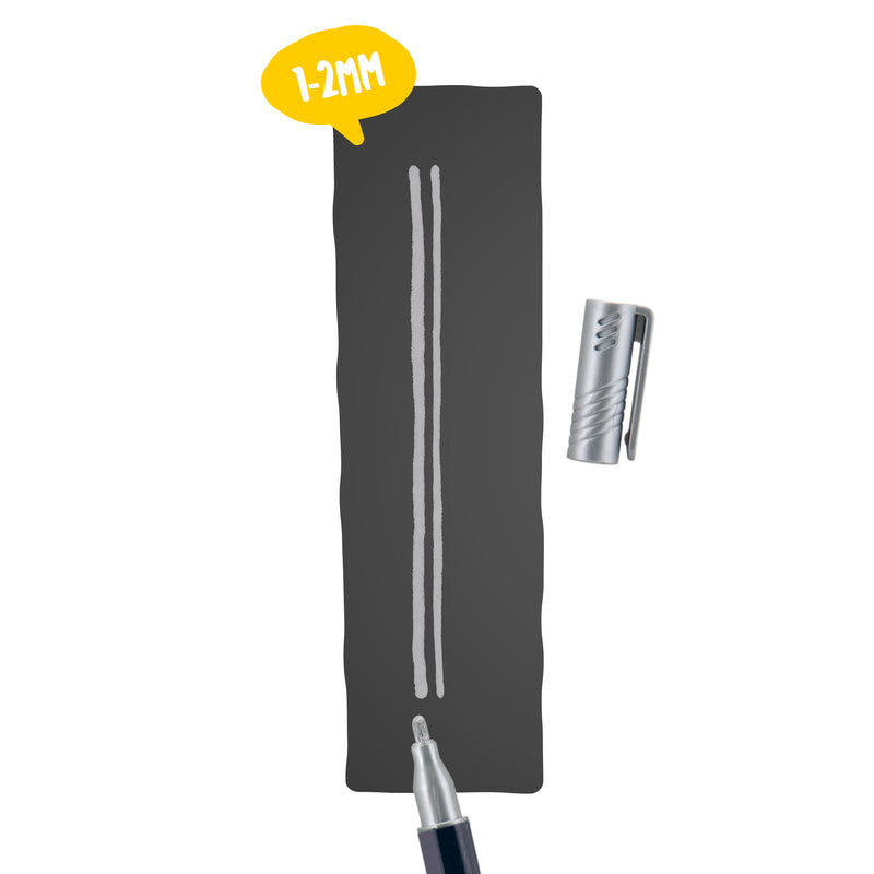 Load image into Gallery viewer, Securit Chalkmarkers - Loose - Silver 14x1x1,5cm - Pack of 12
