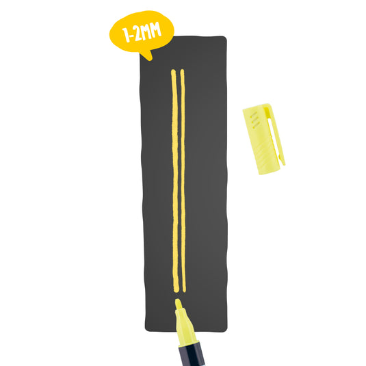 Securit Chalkmarkers - Loose - Yellow 14x1x1,5cm - Pack of 12