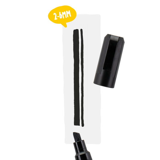 Securit Chalkmarkers - Loose - Black 14,5x1,5x2cm - Pack of 12