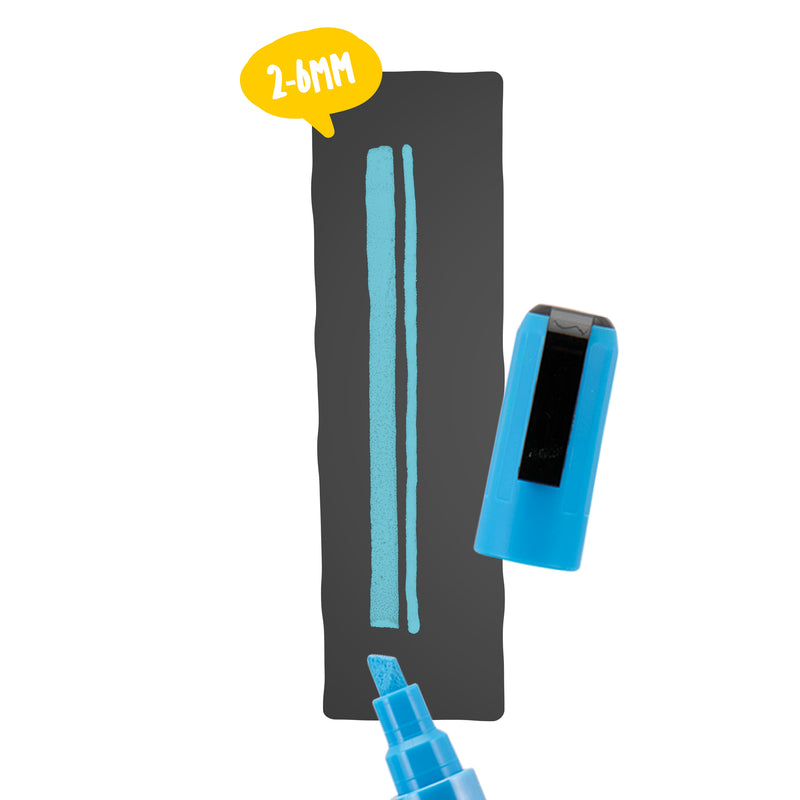 Load image into Gallery viewer, Securit Chalkmarkers - Loose - Blue 14,5x1,5x2cm - Pack of 12
