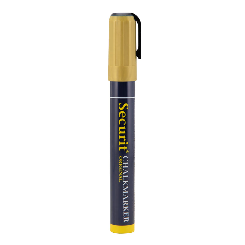 Load image into Gallery viewer, Securit Chalkmarkers - Loose - Gold 14,5x1,5x2cm - Pack of 12
