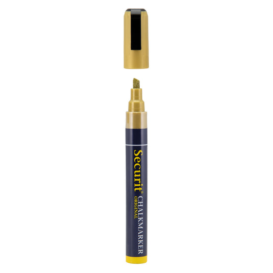 Securit Chalkmarkers - Loose - Gold 14,5x1,5x2cm - Pack of 12