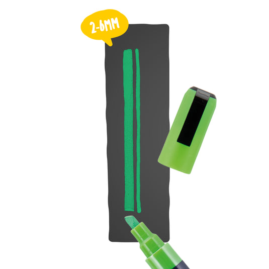 Securit Chalkmarkers - Loose - Green 14,5x1,5x2cm - Pack of 12