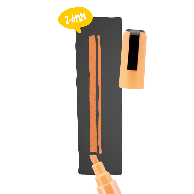 Load image into Gallery viewer, Securit Chalkmarkers - Loose - Orange 14,5x1,5x2cm - Pack of 12
