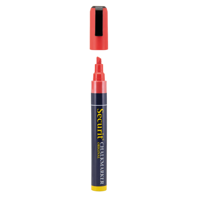 Load image into Gallery viewer, Securit Chalkmarkers - Loose - Red 14,5x1,5x2cm - Pack of 12
