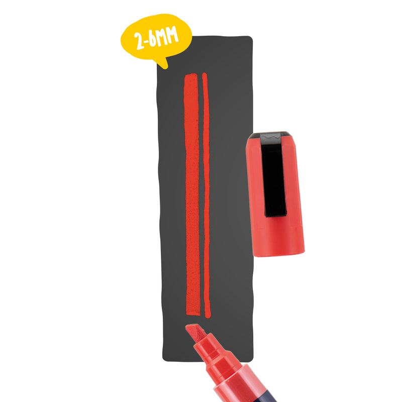 Load image into Gallery viewer, Securit Chalkmarkers - Loose - Red 14,5x1,5x2cm - Pack of 12
