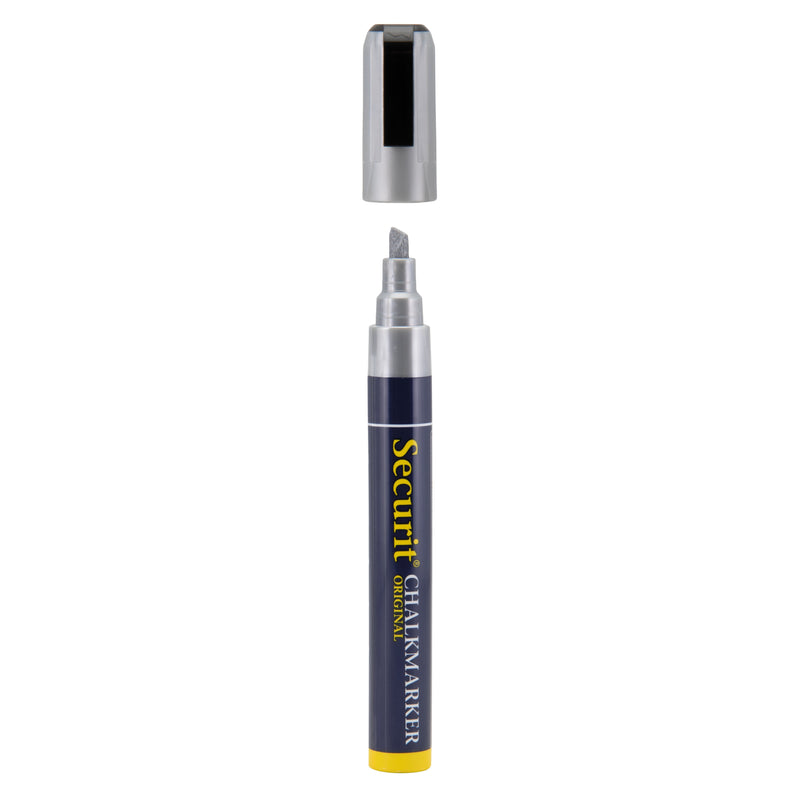 Load image into Gallery viewer, Securit Chalkmarkers - Loose - Silver 14,5x1,5x2cm - Pack of 12
