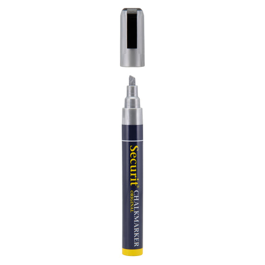 Securit Chalkmarkers - Loose - Silver 14,5x1,5x2cm - Pack of 12