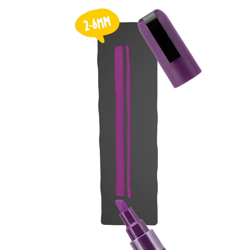 Load image into Gallery viewer, Securit Chalkmarkers - Loose - Violet 14,5x1,5x2cm - Pack of 12
