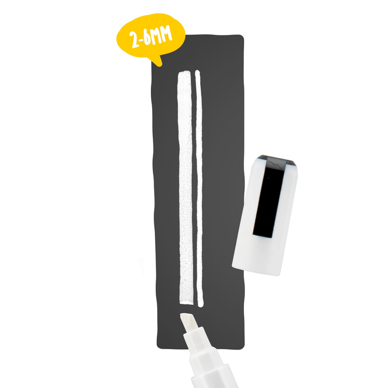 Load image into Gallery viewer, Securit Chalkmarkers - Loose - White 14,5x1,5x2cm - Pack of 12
