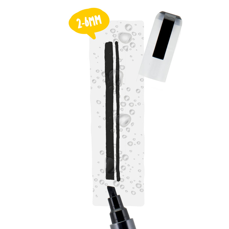 Load image into Gallery viewer, Securit Chalkmarkers - Loose Waterproof - Black 14,5x1,5x2cm - Pack of 12
